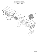 BLOWER Diagram and Parts List for RC8720EDB0  Whirlpool Cooktop