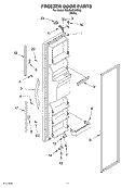 FREEZER DOOR Diagram and Parts List for SS25AEXHW03  Whirlpool Refrigerator