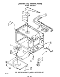 CABINET AND STIRRER Diagram and Parts List for MW8700XS0  Whirlpool Microwave