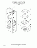 FREEZER LINER PARTS Diagram and Parts List for BRS70HRANA00  Whirlpool Refrigerator