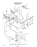 BURNER Diagram and Parts List for F6508^1  Whirlpool Range