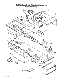 MOTOR AND ICE CONTAINER, LIT/OPTIONAL Diagram and Parts List for KSRS27QAWH04  KitchenAid Refrigerator