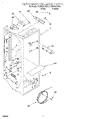 REFRIGERATOR LINER Diagram and Parts List for 4KSRS25QFW01  KitchenAid Refrigerator