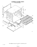 INTERNAL OVEN Diagram and Parts List for SF3020ERW1  Whirlpool Range