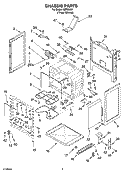 CHASSIS PARTS Diagram and Parts List for IMP85801  Inglis Range