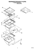 REFRIGERATOR SHELF PARTS Diagram and Parts List for ED2FHEXSL01  Whirlpool Refrigerator