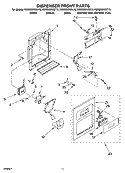 DISPENSER FRONT PARTS Diagram and Parts List for KSRD25FKSS15  KitchenAid Refrigerator