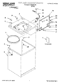 TOP AND CABINET, LITERATURE Diagram and Parts List for SAWS900HQ0  Whirlpool Washer