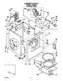 SECTION Diagram and Parts List for LET5434AQ0  Whirlpool Dryer