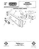 CONTROL PANEL Diagram and Parts List for WU0800XX1  Roper Dishwasher