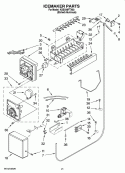 ICEMAKER PARTS Diagram and Parts List for KSSO48FTX03  KitchenAid Refrigerator