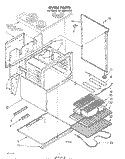 OVEN Diagram and Parts List for RF4400XLW1  Whirlpool Range