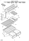 SHELF Diagram and Parts List for ET18NKXAN02  Whirlpool Refrigerator
