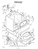 SECTION Diagram and Parts List for LE6680XPW0  Whirlpool Dryer