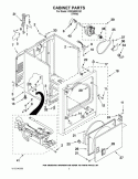 CABINET PARTS Diagram and Parts List for WGD4800XQ0  Whirlpool Dryer