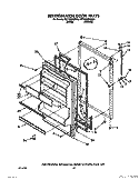 REFRIGERATOR DOOR, LIT/OPTIONAL Diagram and Parts List for 3ET18GKXWN00  Whirlpool Refrigerator