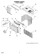 CABINET PARTS Diagram and Parts List for ACQ068MP0  Whirlpool Air Conditioner
