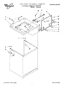 TOP AND CABINET Diagram and Parts List for LSR8233EQ1  Whirlpool Washer