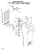 AIR FLOW PARTS Diagram and Parts List for GC3SHEXNQ04  Whirlpool Refrigerator