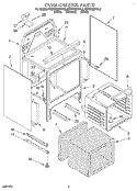 OVEN CHASSIS Diagram and Parts List for KERC500YAL2  KitchenAid Range