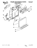 FRAME AND CONSOLE Diagram and Parts List for DU8560XB1  Whirlpool Dishwasher