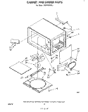 CABINET AND STIRRER Diagram and Parts List for MW3000XM1  Whirlpool Microwave