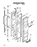 FREEZER DOOR Diagram and Parts List for KSRC25DAWH01  KitchenAid Refrigerator