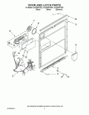 DOOR AND LATCH PARTS Diagram and Parts List for KUDE60FVSS1  KitchenAid Dishwasher
