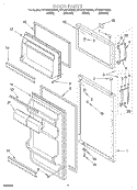 DOOR, OPTIONAL Diagram and Parts List for RT12VKXHN02  Roper Refrigerator