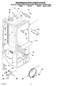 REFRIGERATOR LINER PARTS Diagram and Parts List for KSRK22XLBT00  KitchenAid Refrigerator