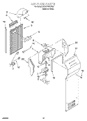 AIR FLOW Diagram and Parts List for 3XART730GW00  Whirlpool Refrigerator