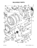 BULKHEAD PARTS Diagram and Parts List for YWED88HEAW1  Whirlpool Dryer