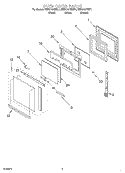 Part Location Diagram of WPW10200756 Whirlpool Exterior Door Glass - Bisque