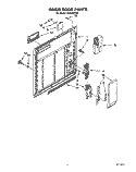 INNER DOOR Diagram and Parts List for DU8400XX2  Whirlpool Dishwasher