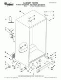 CABINET PARTS Diagram and Parts List for 6WSC21N4XD02  Whirlpool Refrigerator