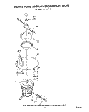 HEATER, PUMP AND LOWER SPRAYARM Diagram and Parts List for DP8700XTN3  Whirlpool Dishwasher