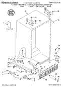 CABINET, LITERATURE Diagram and Parts List for KSRB25FHSS02  KitchenAid Refrigerator