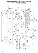 FREEZER LINER AND AIR FLOW Diagram and Parts List for KSSC42FKB01  KitchenAid Refrigerator