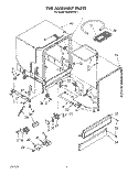 TUB ASSEMBLY Diagram and Parts List for DU5000XW1  Whirlpool Dishwasher