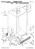 CABINET PARTS Diagram and Parts List for KSRX25FTSS02  KitchenAid Refrigerator