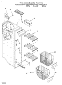 FREEZER LINER Diagram and Parts List for KSRS22KGWH00  KitchenAid Refrigerator