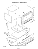 MICROWAVE CABINET Diagram and Parts List for KEMI300VBL3  KitchenAid Microwave Oven Combo