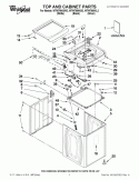 TOP AND CABINET PARTS Diagram and Parts List for WTW7800XL2  Whirlpool Washer