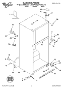 CABINET PARTS Diagram and Parts List for ET9FTTXLQ12  Whirlpool Refrigerator