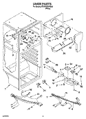 LINER PARTS Diagram and Parts List for ET8WWKXKQ02  Whirlpool Refrigerator