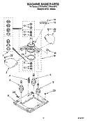 MACHINE BASE PARTS Diagram and Parts List for LTG5243DT6  Whirlpool Washer Dryer Combo
