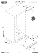 CABINET Diagram and Parts List for RV2099REW01  Roper Freezer