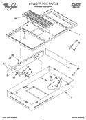 BURNER BOX, LITERATURE AND OPTIONAL Diagram and Parts List for RC8950XRH7  Whirlpool Cooktop