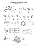 ICE MAKER INSTALLATION, LIT/OPTIONAL Diagram and Parts List for 8614W0B  Roper Refrigerator
