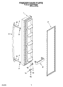 FREEZER DOOR PARTS Diagram and Parts List for GS2SHKXNQ02  Whirlpool Refrigerator
